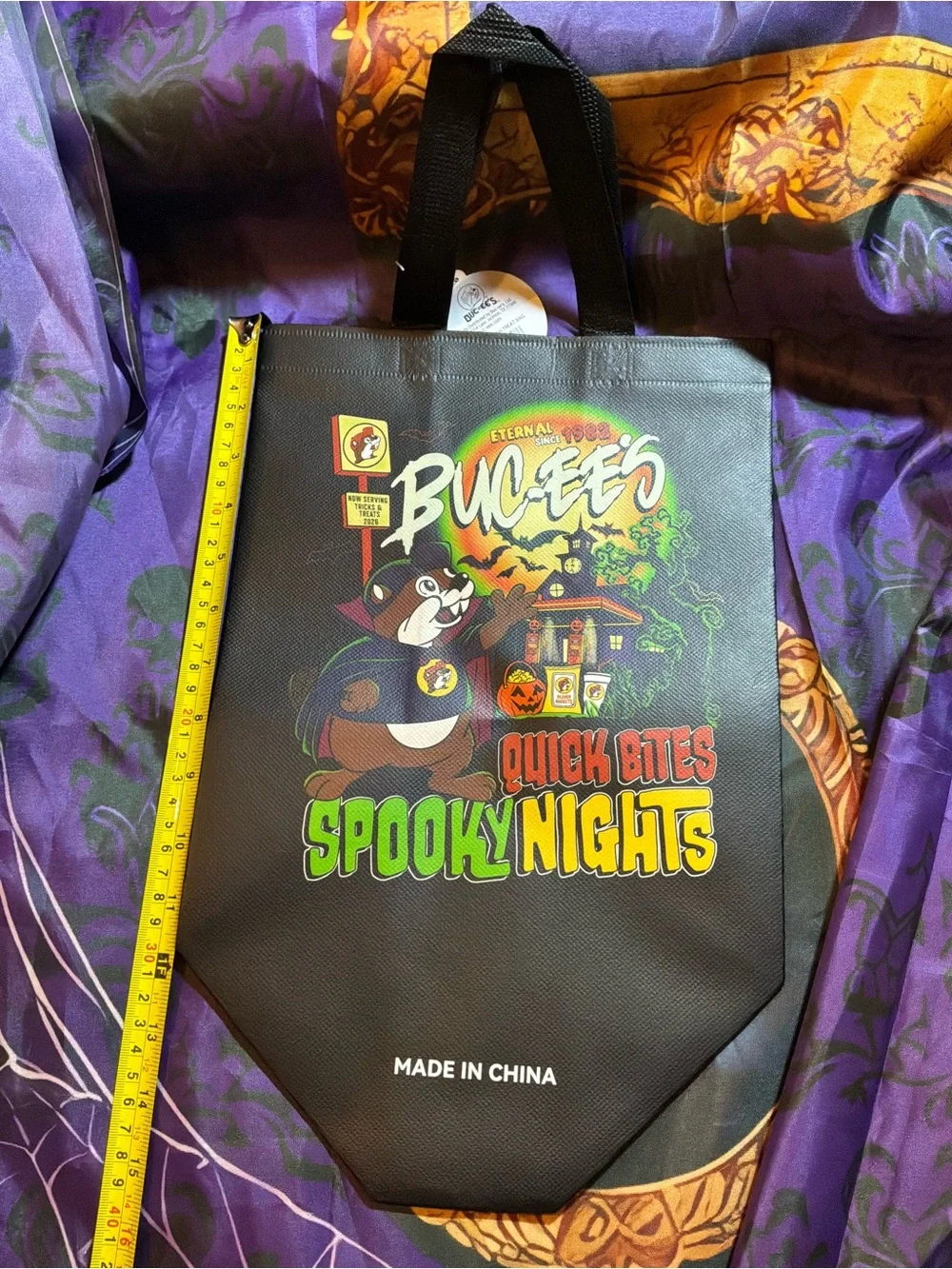 Buc-ee’s 2026 halloween “quick bites spooky nights” treat bag -NEW